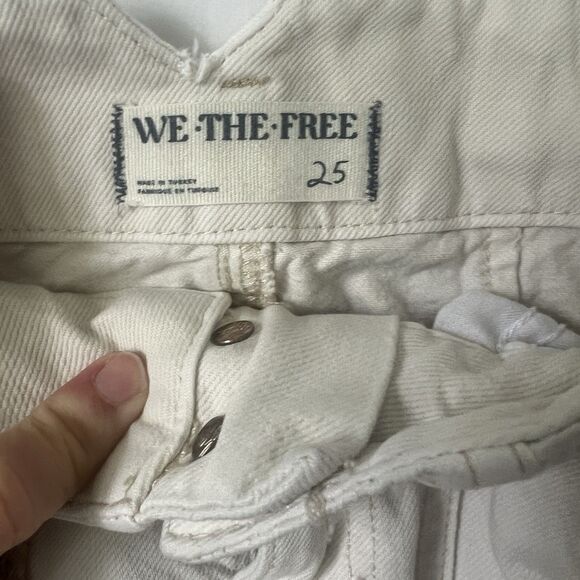 Free People We the Free Barrel Cream Bermuda Carpenter High Rise Skater Shorts - Picture 6 of 6